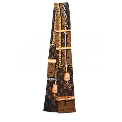 Louis Vuitton Silk Monogram Confidential Bandeau Brown 2 of 3