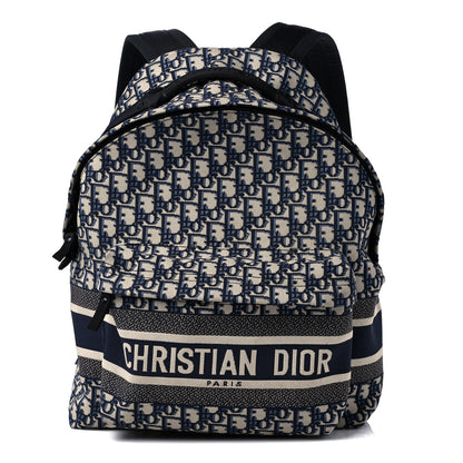 Christian Dior Oblique Diortravel Backpack Blue 1 of 13