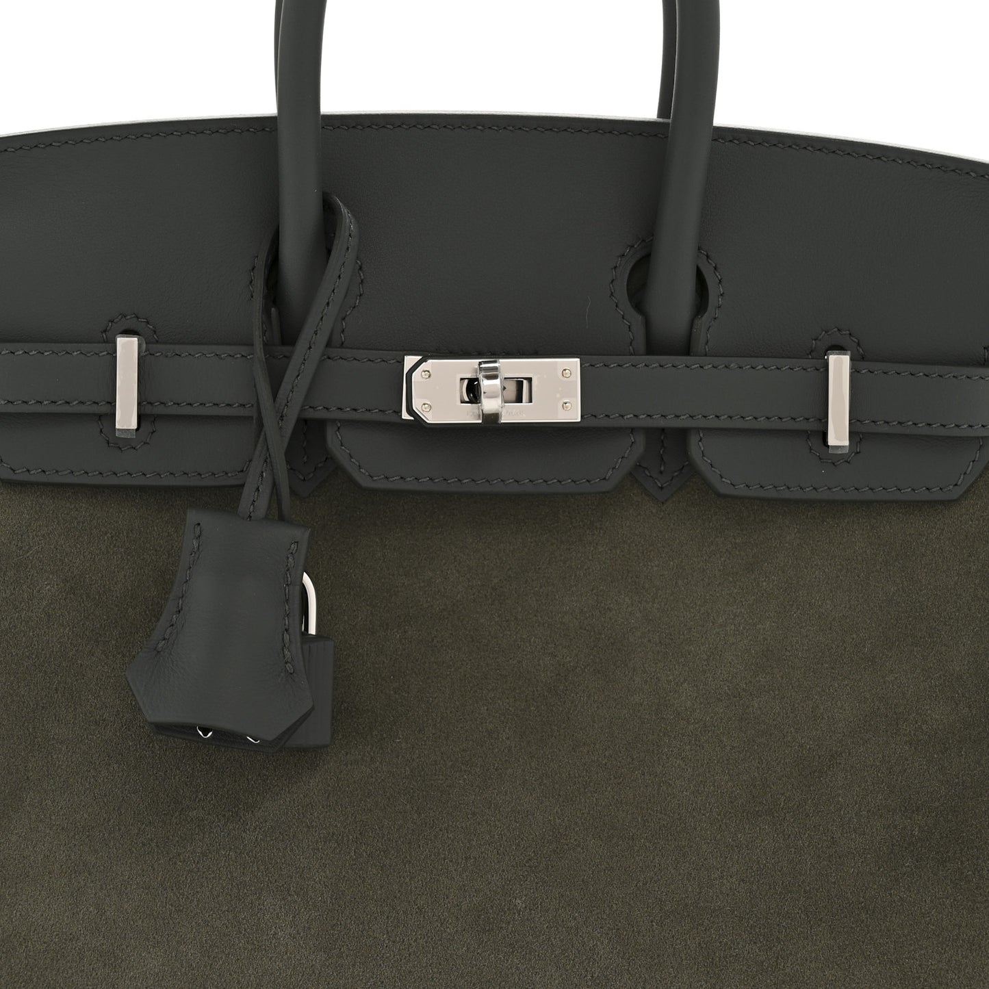 Veau Doblis Swift Grizzly Birkin 25 Vert Mangrove
