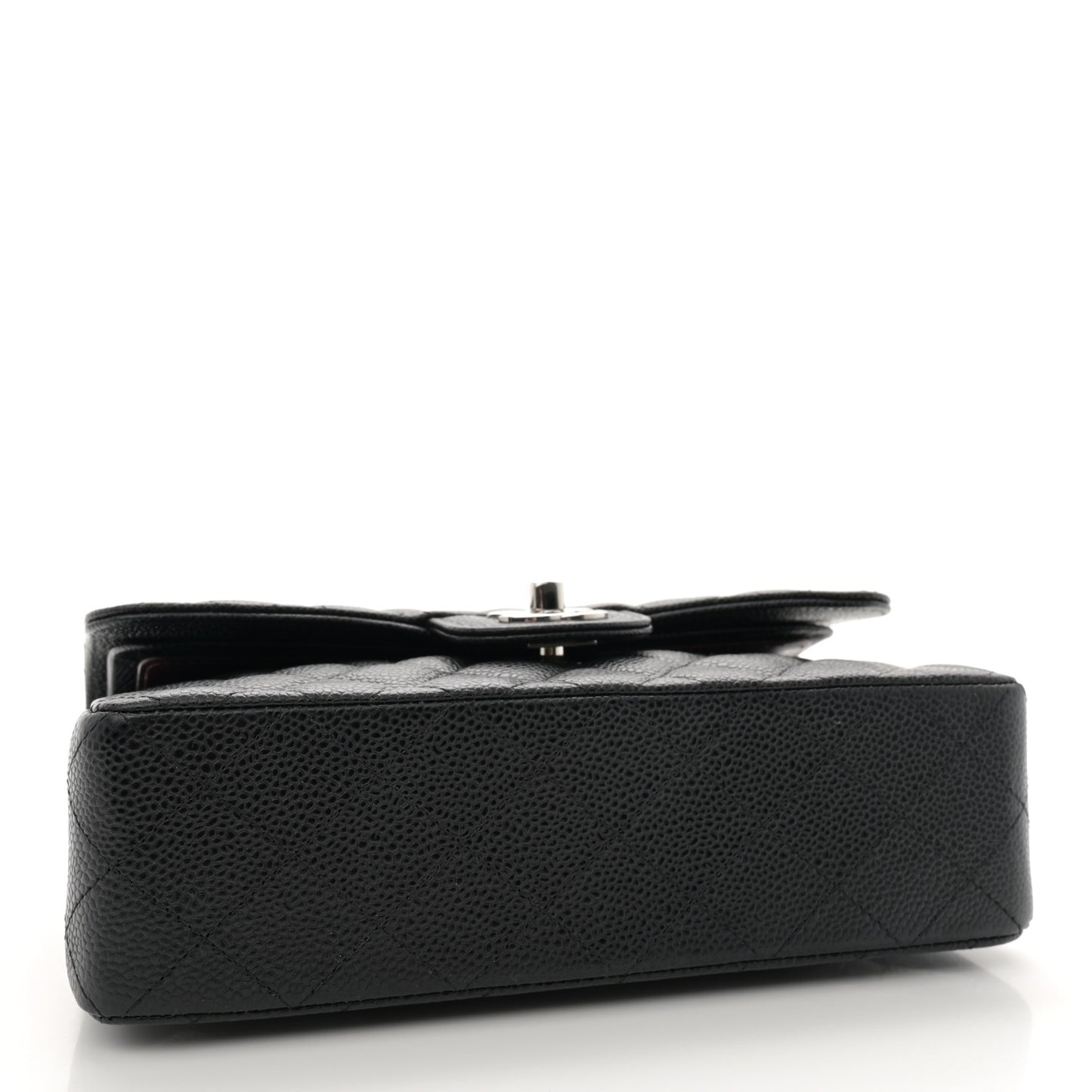 Caviar Quilted Small Double Flap Black
