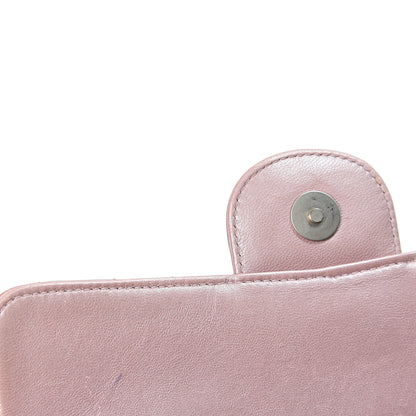 Chanel Metallic Lambskin Quilted Extra Mini Rectangular Flap Pink 10 of 10