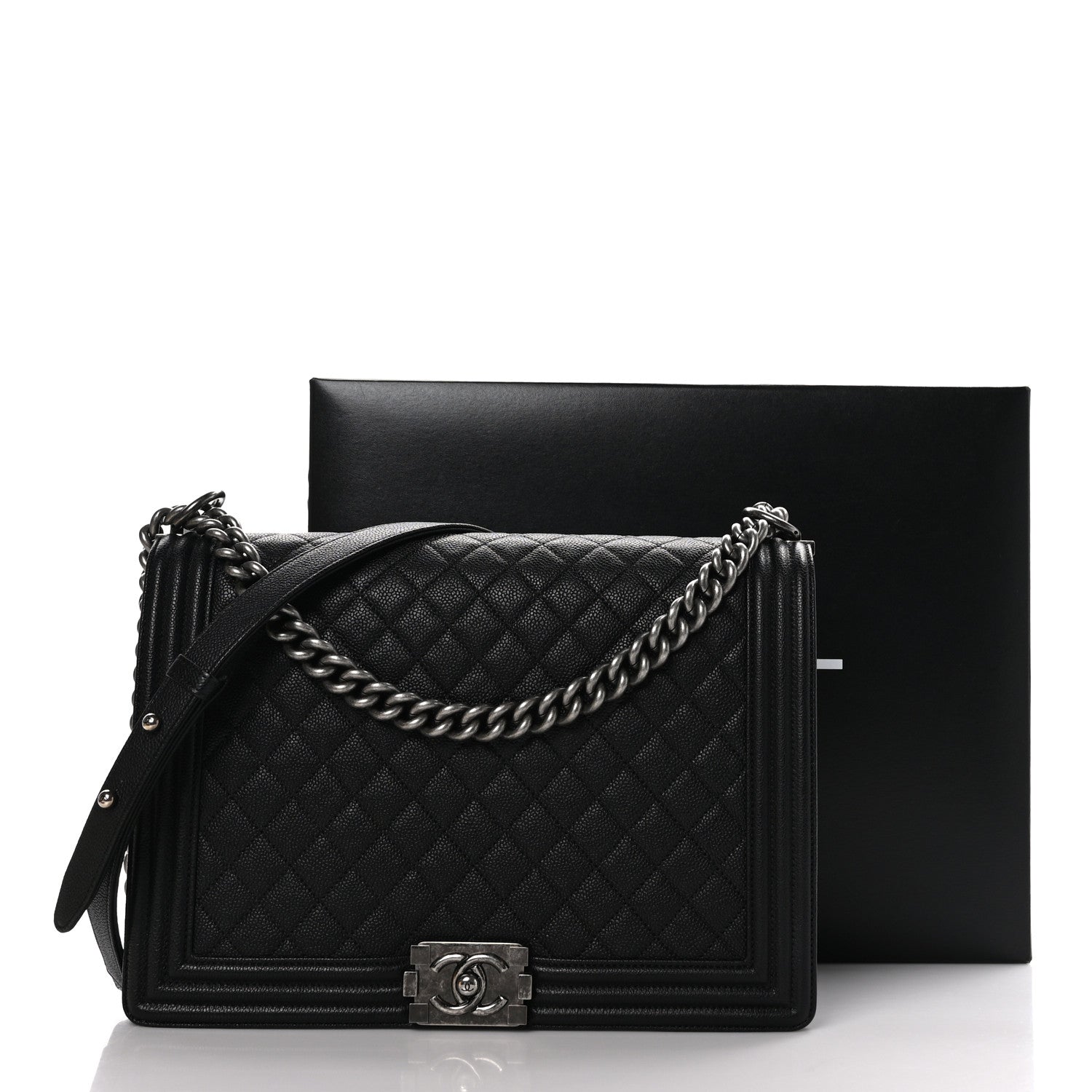 Chanel Caviar Quilted Large Boy Flap Black 10 of 10