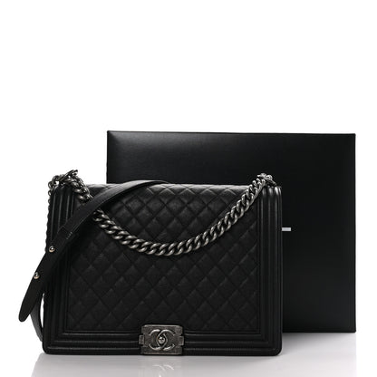 Chanel Caviar Quilted Large Boy Flap Black 10 of 10