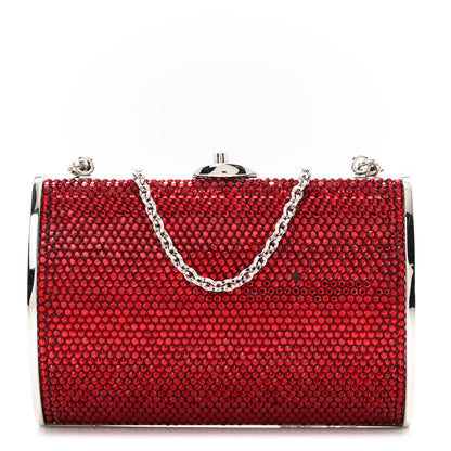 Judith Leiber Swarovski Crystal Minaudiere Clutch Red 1 of 13
