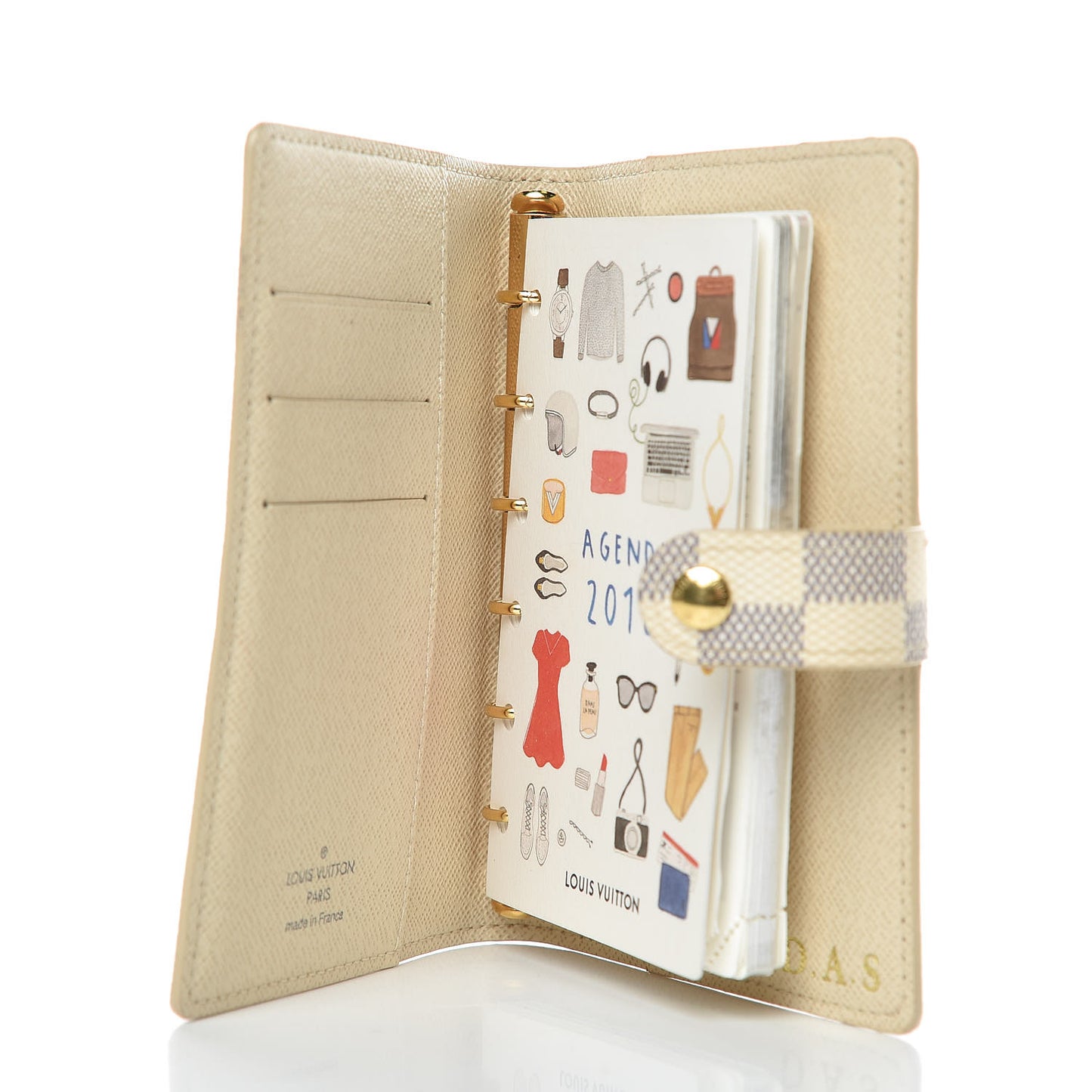 Damier Azur Small Ring Agenda Cover