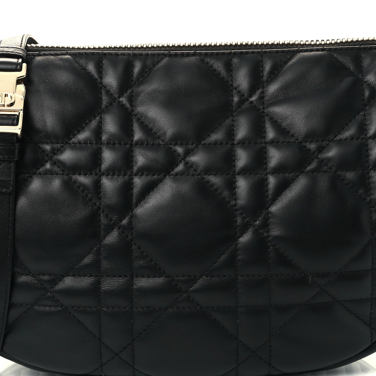 Lambskin Cannage Medium Dior Vibe Hobo Bag Black