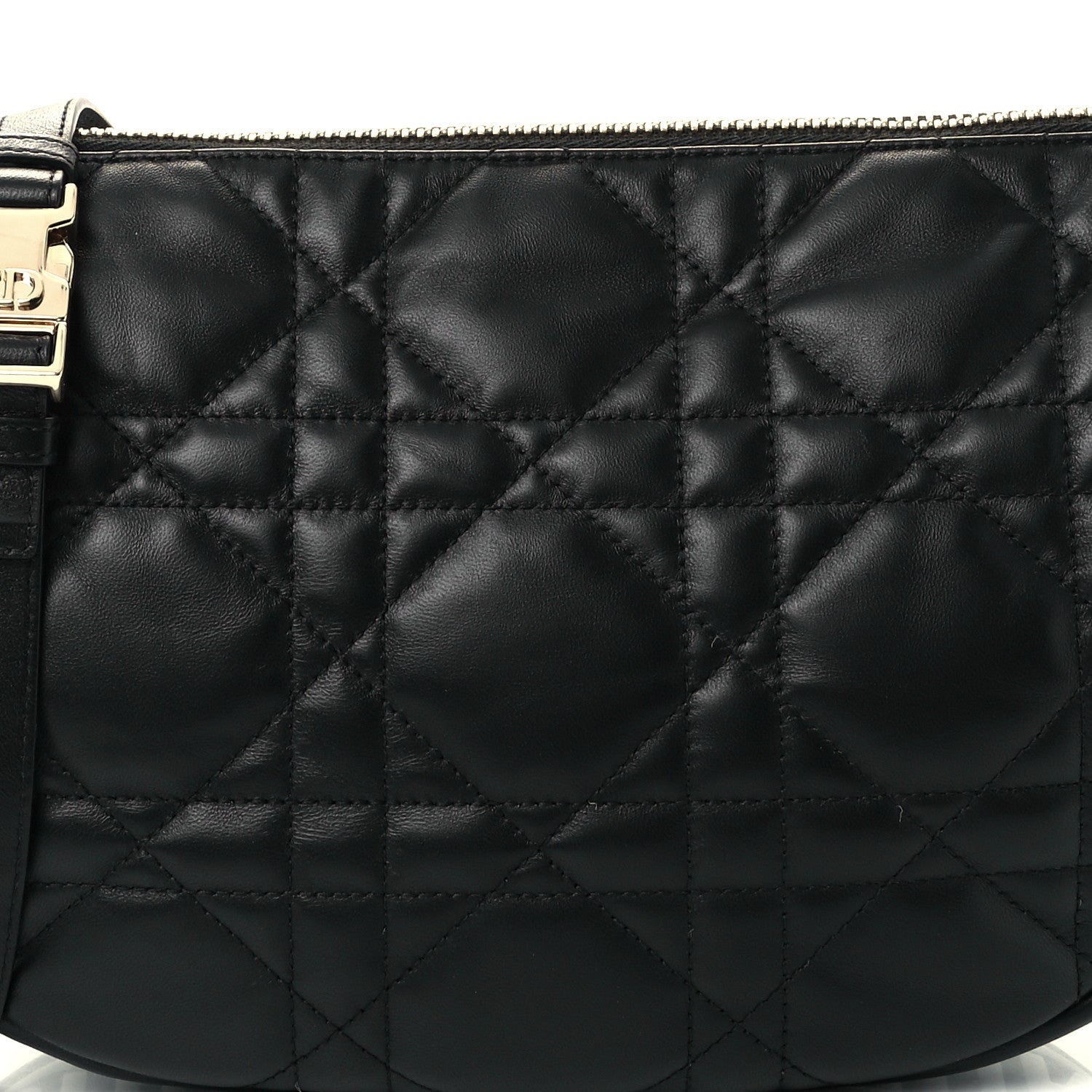 Christian Dior Lambskin Cannage Medium Dior Vibe Hobo Bag Black 8 of 10