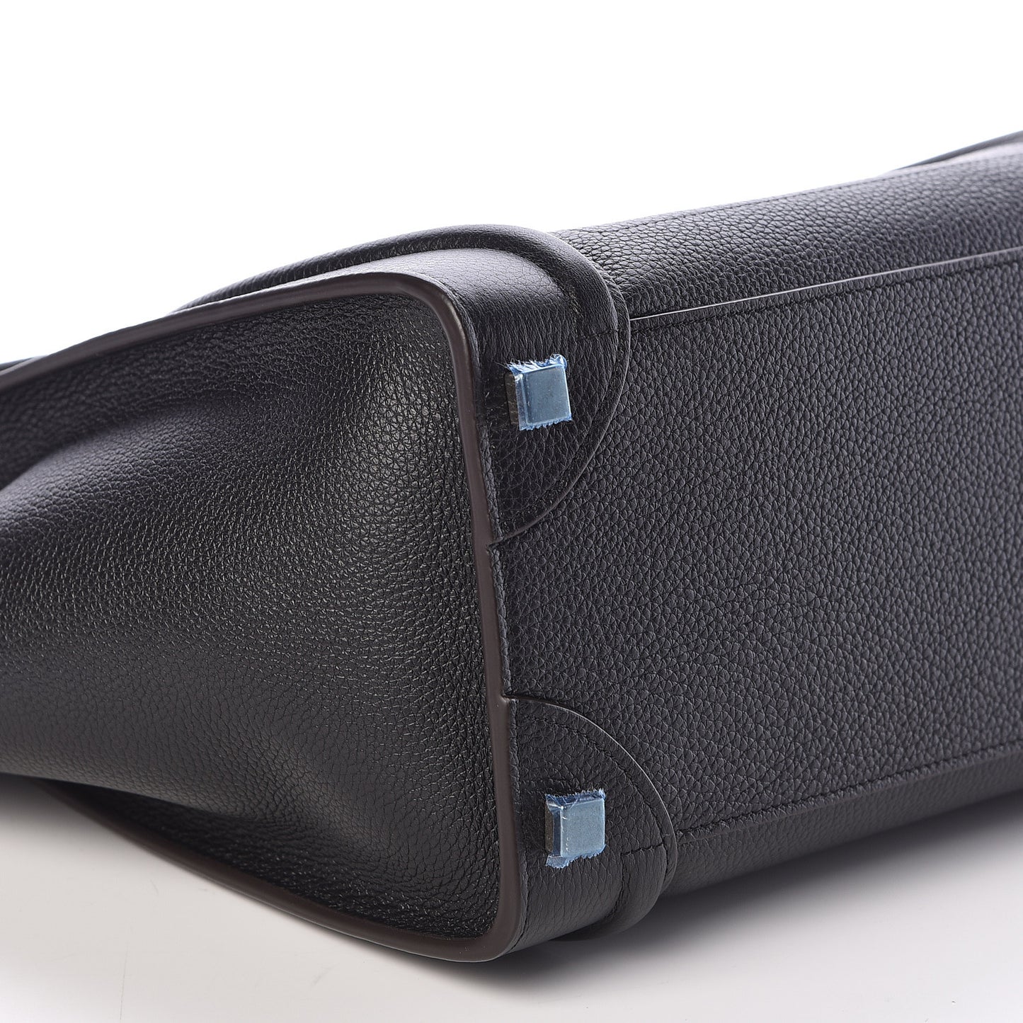 Drummed Calfskin Micro Luggage Black