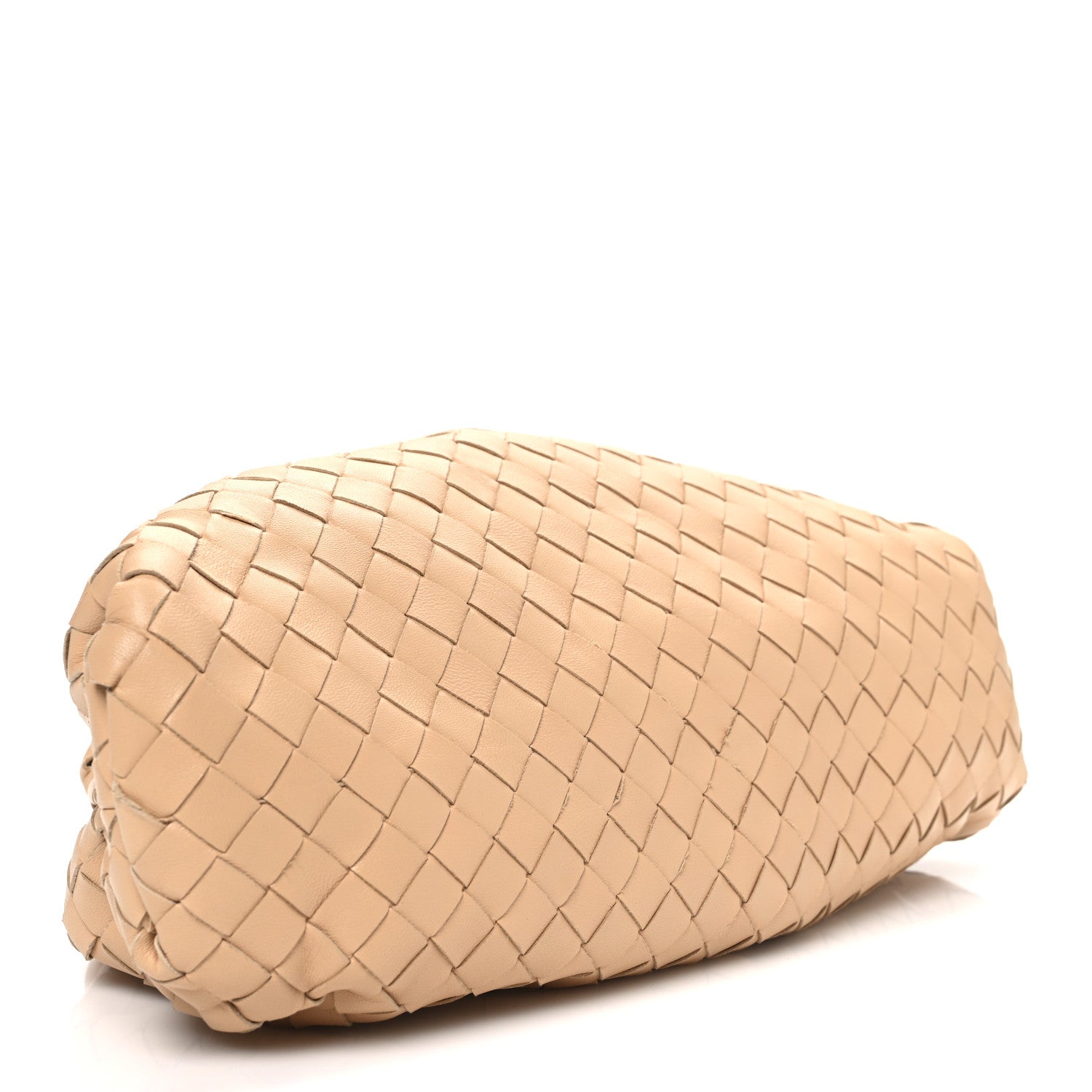 Bottega Veneta Nappa Maxi Intrecciato The Pouch Oversized Clutch Almond 4 of 11