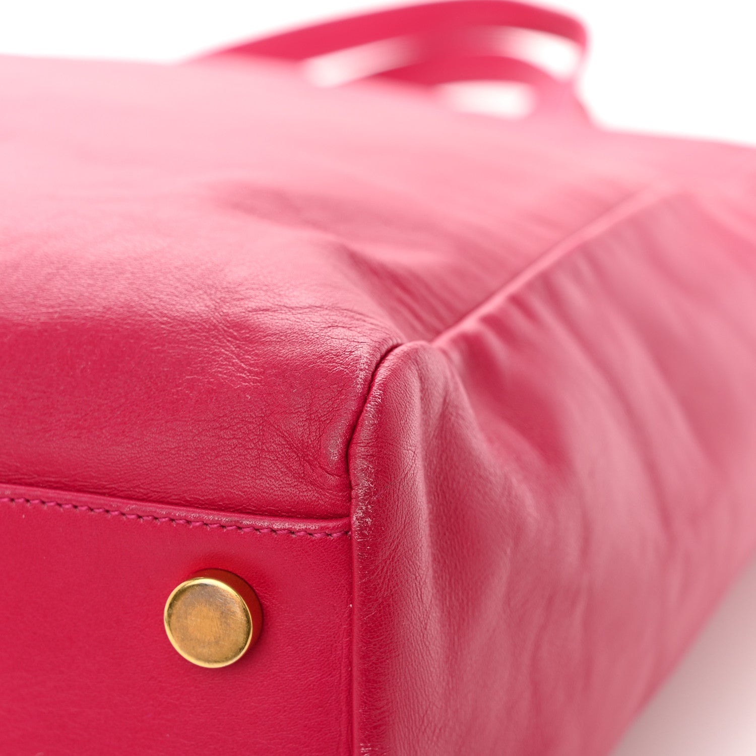 Saint Laurent Calfskin Suede Reversible East West Shopping Tote Pink 15 of 23