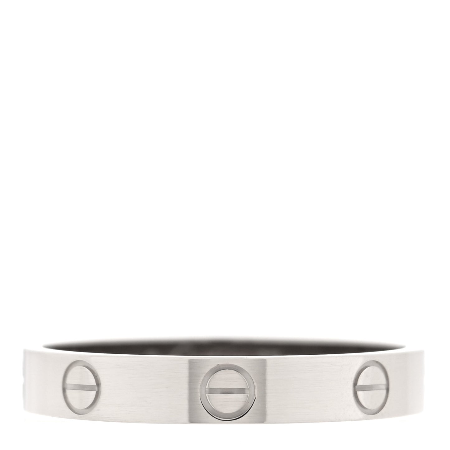 18K White Gold 3.5mm LOVE Wedding Band Ring 62 10