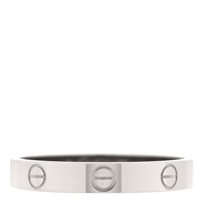 Cartier 18K White Gold 3.5mm LOVE Wedding Band Ring 62 10 1 of 5