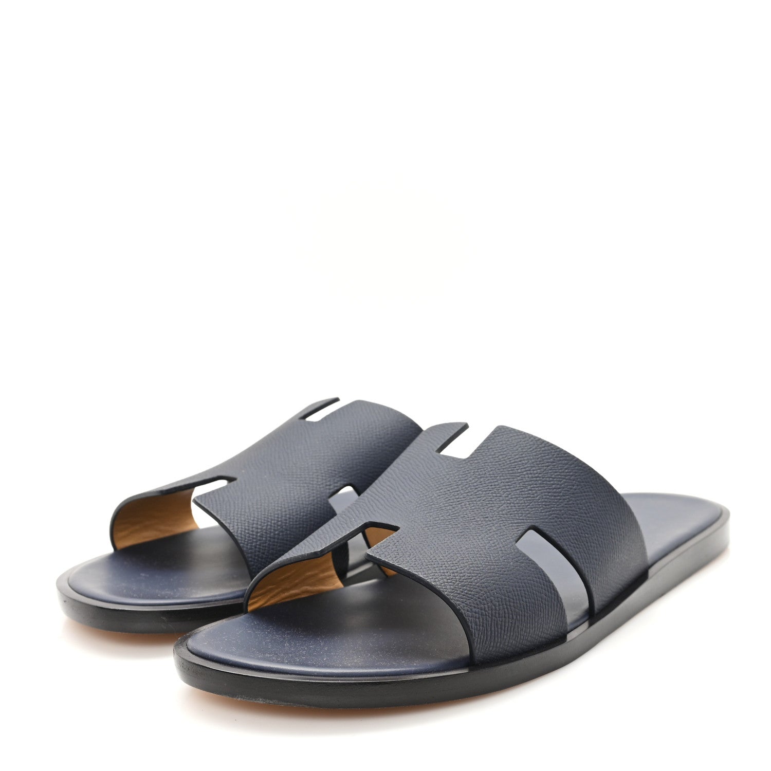 Hermes Epsom Mens Izmir Sandals 45.5 Marine 4 of 10