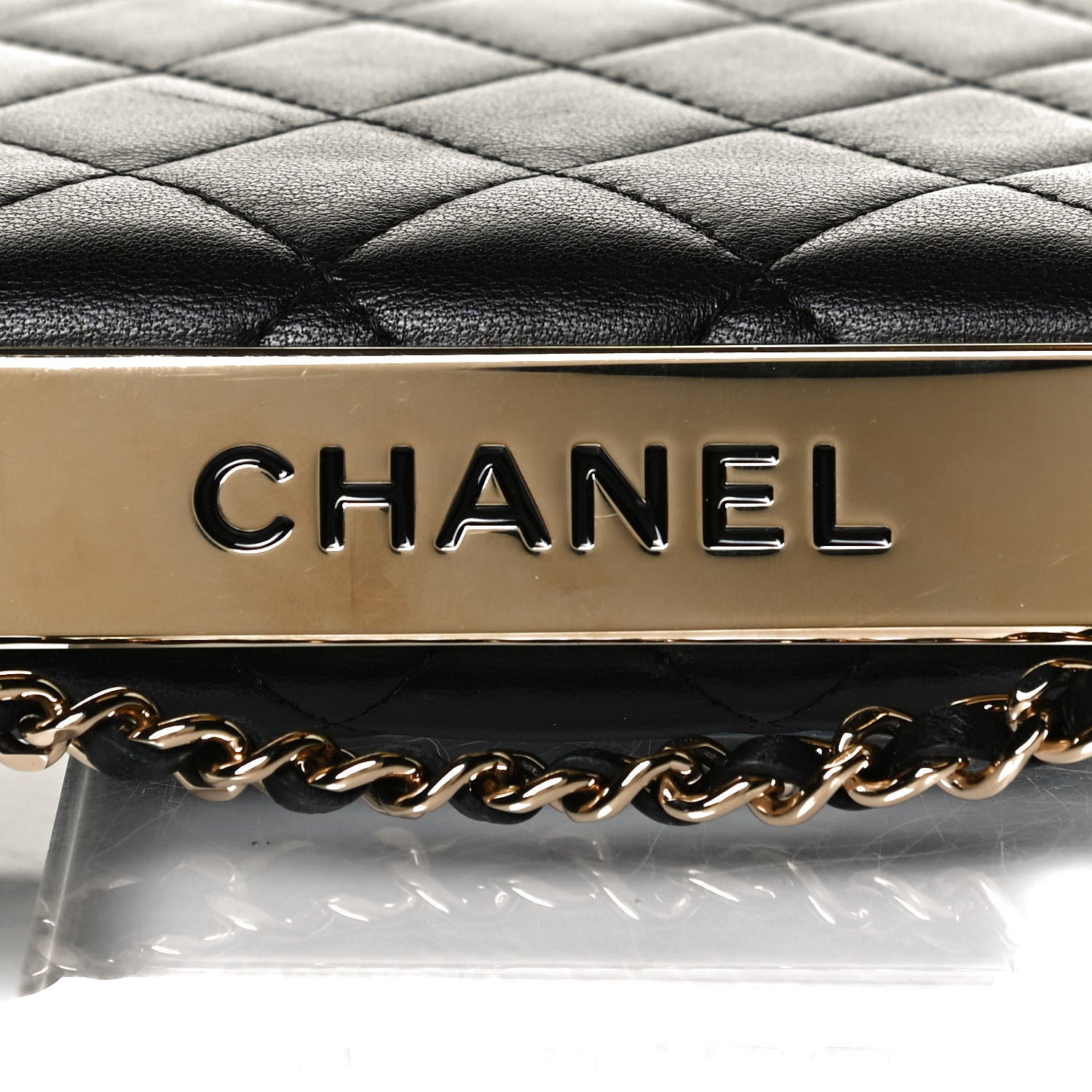 Chanel Lambskin Quilted Trendy CC Wallet On Chain WOC Black 9 of 12