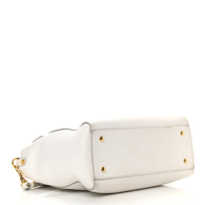 Versace Vitello Calfskin Large Signature Tote White 3 of 16