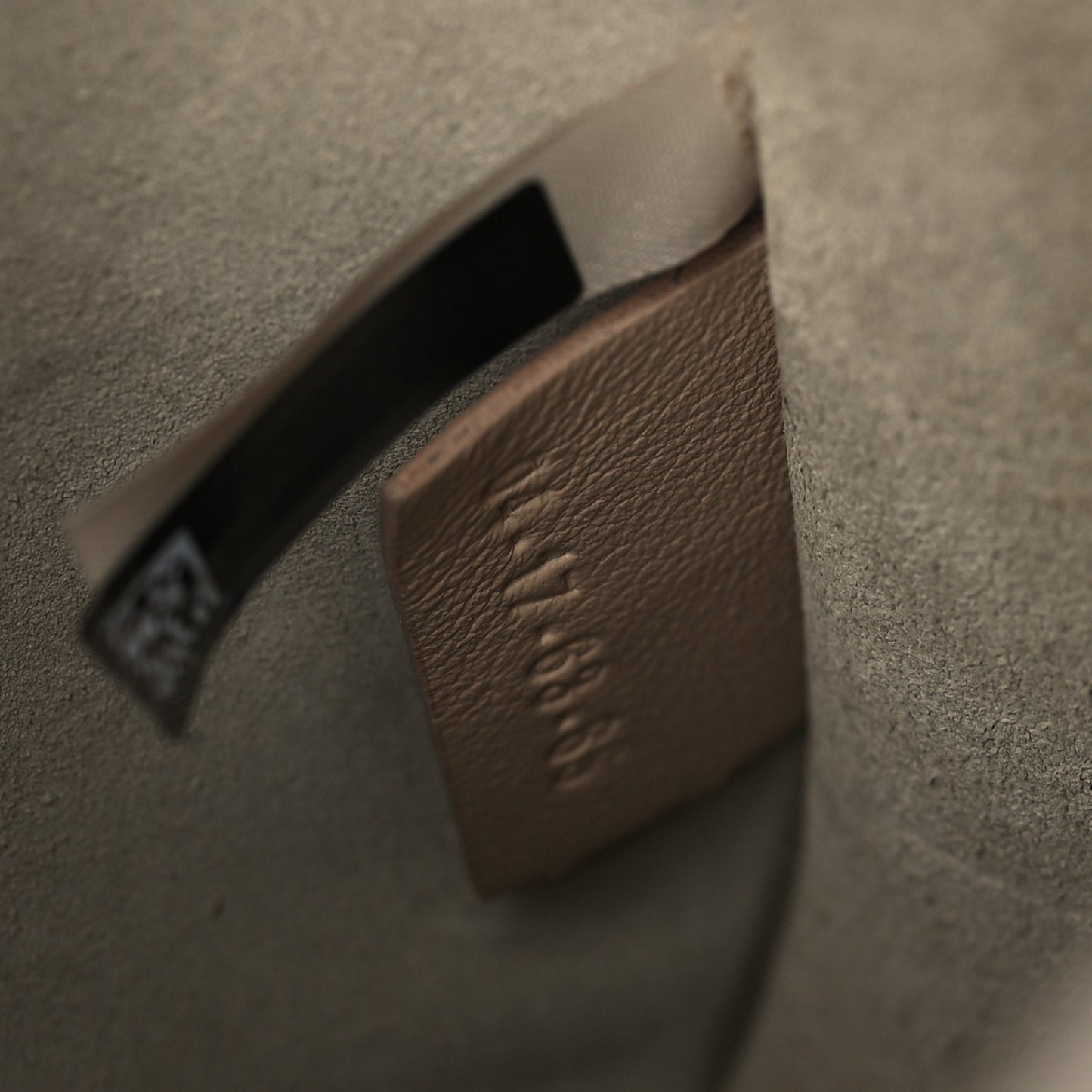 Calfskin Suede Small Nile Bracelet Bag Motty Grey