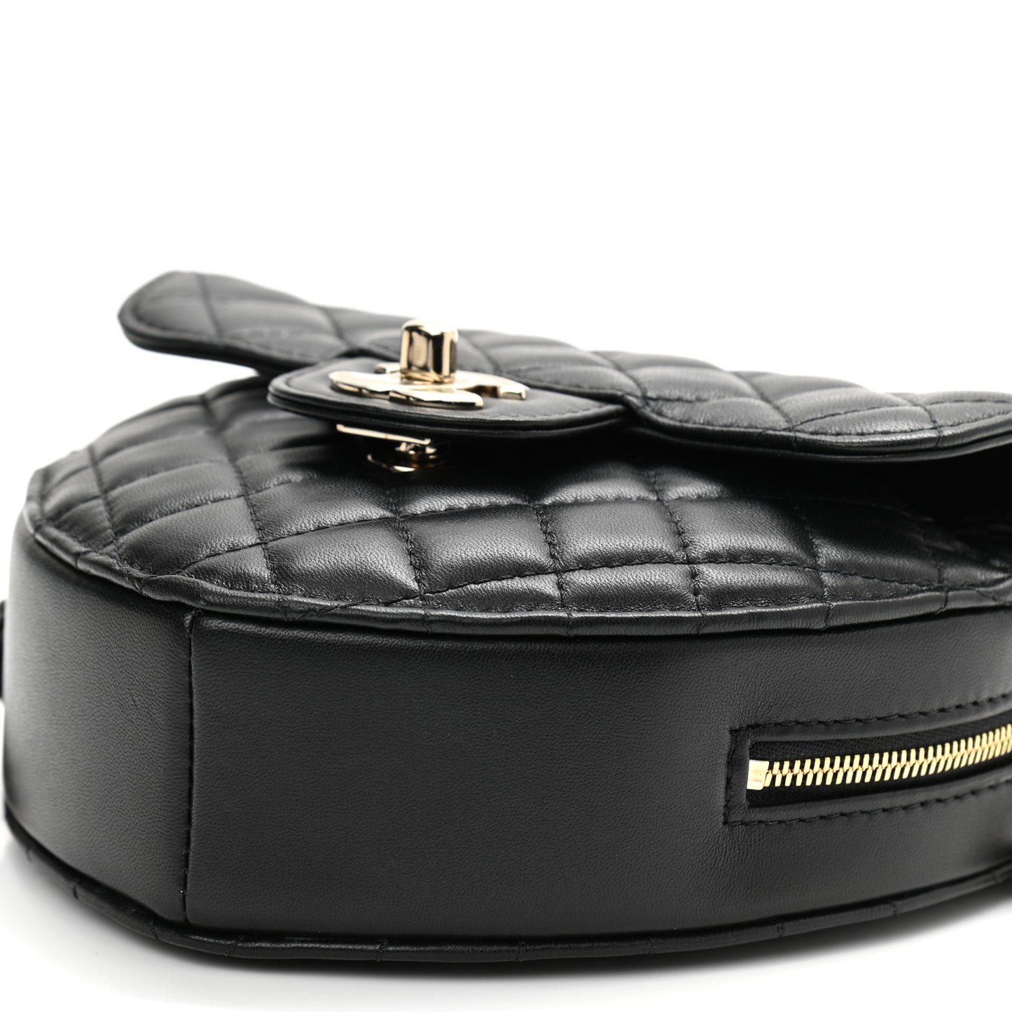 Lambskin Quilted CC In Love Heart Bag Black