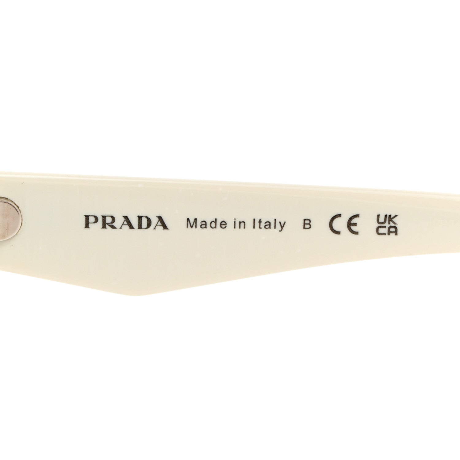 Prada Acetate Logo Butterfly Sunglasses SPR A02 White 6 of 8
