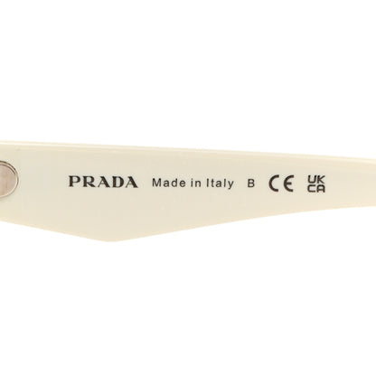 Prada Acetate Logo Butterfly Sunglasses SPR A02 White 6 of 8
