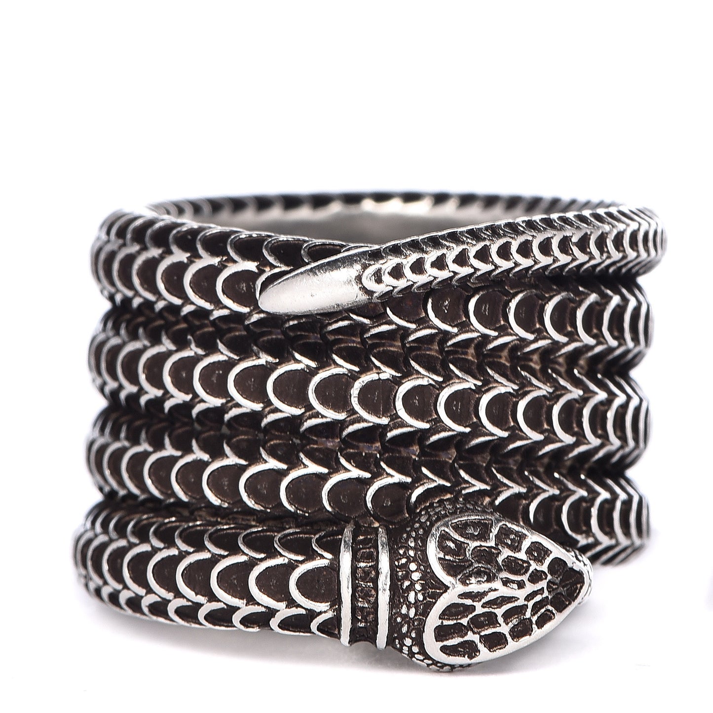 Sterling Silver Garden Snake Wrap Ring 57 8