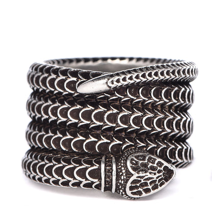 Gucci Sterling Silver Garden Snake Wrap Ring 57 8 3 of 5