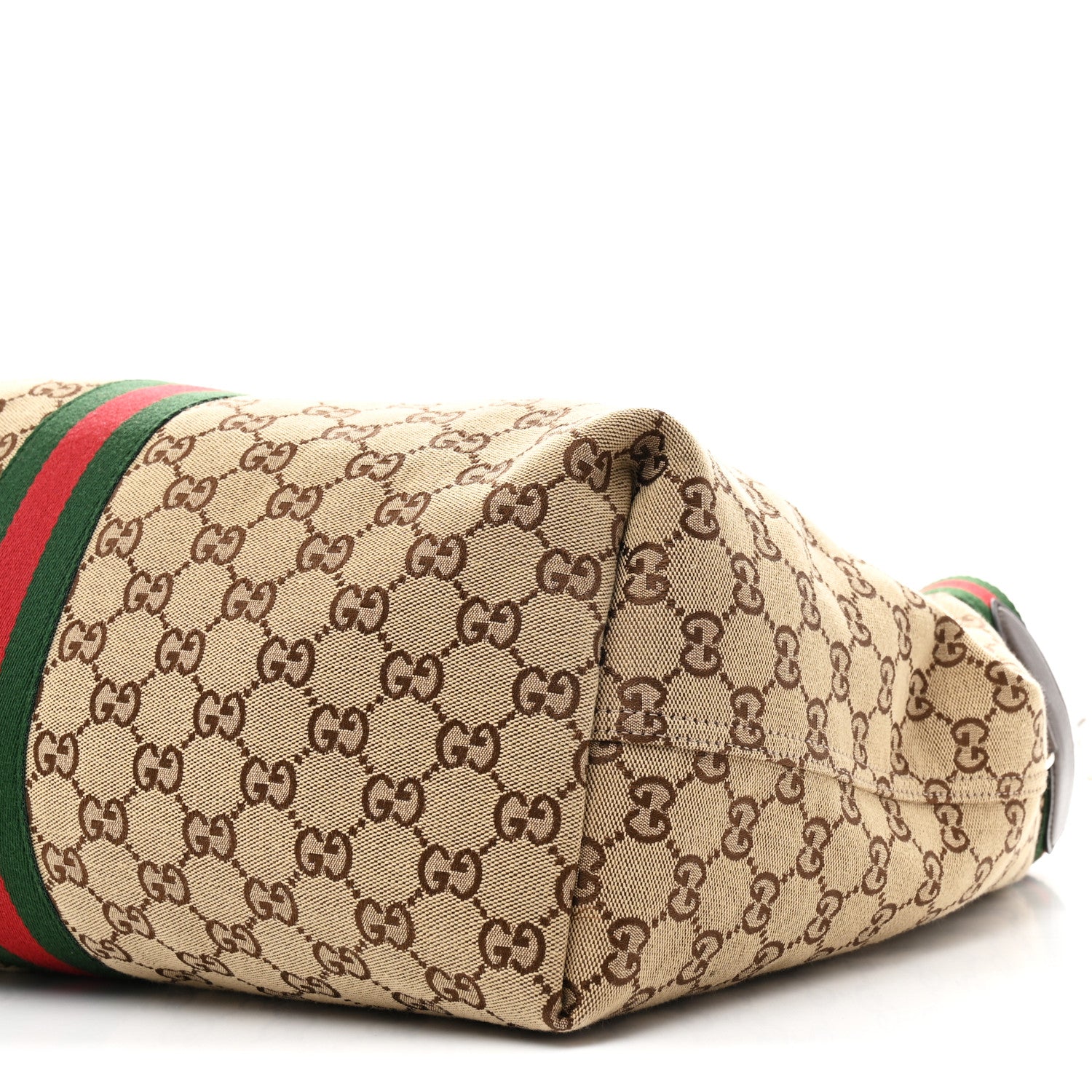 Gucci GG Monogram Web Large Giglio Tote Beige Brown 9 of 9