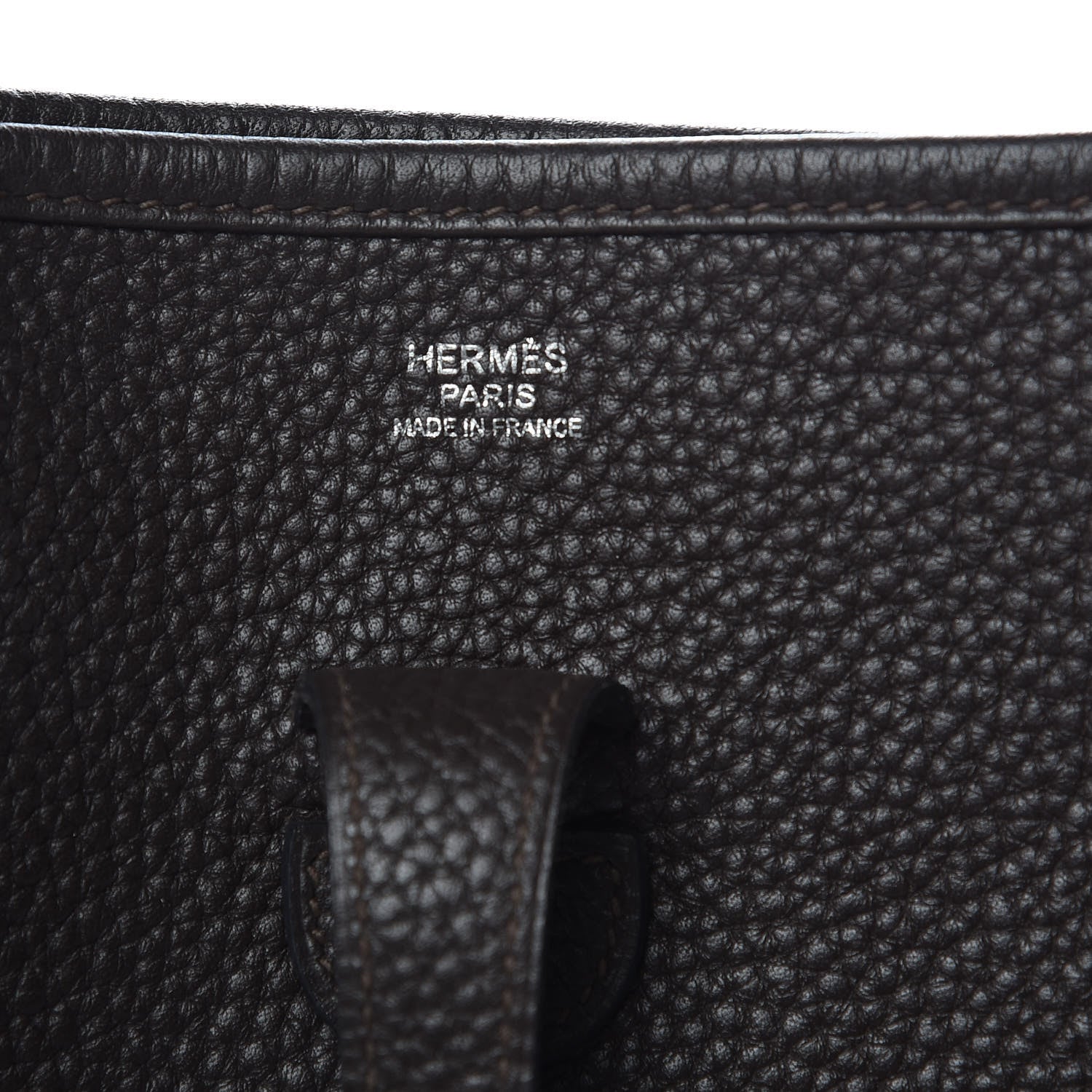 Hermes Taurillon Clemence Evelyne II PM Chocolate 6 of 12