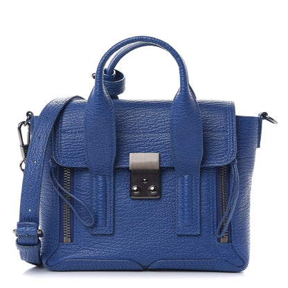 3.1 Phillip Lim 3.1 Textured Calfskin Mini Pashli Satchel Cobalt 1 of 11