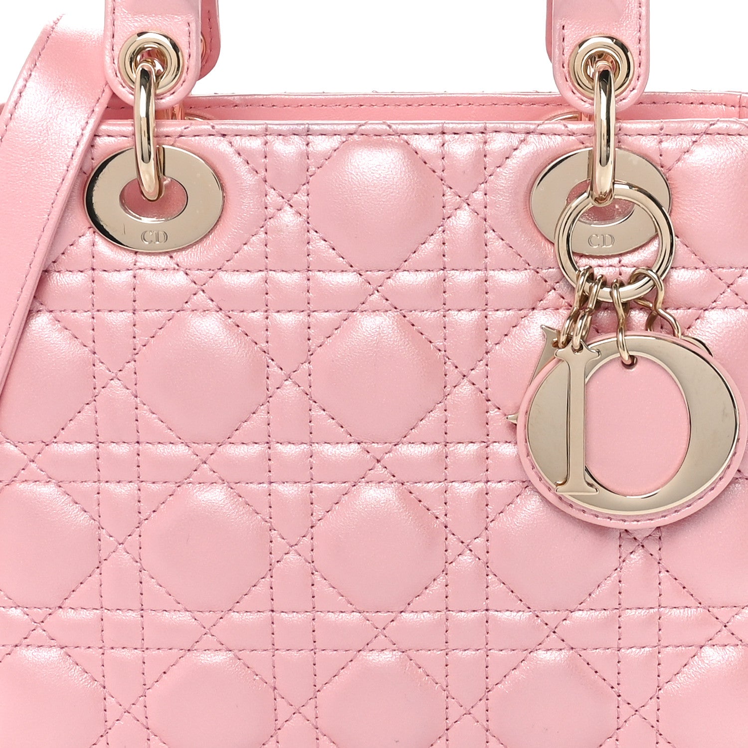Christian Dior Lambskin Cannage Small My Lady Dior Pink 7 of 9