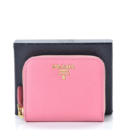 Prada Vitello Move Metal Coin Purse Geranio 8 of 8