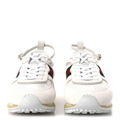 Gucci GG Suede Monogram Web Re-Motion Sneakers 37.5 White 3 of 11