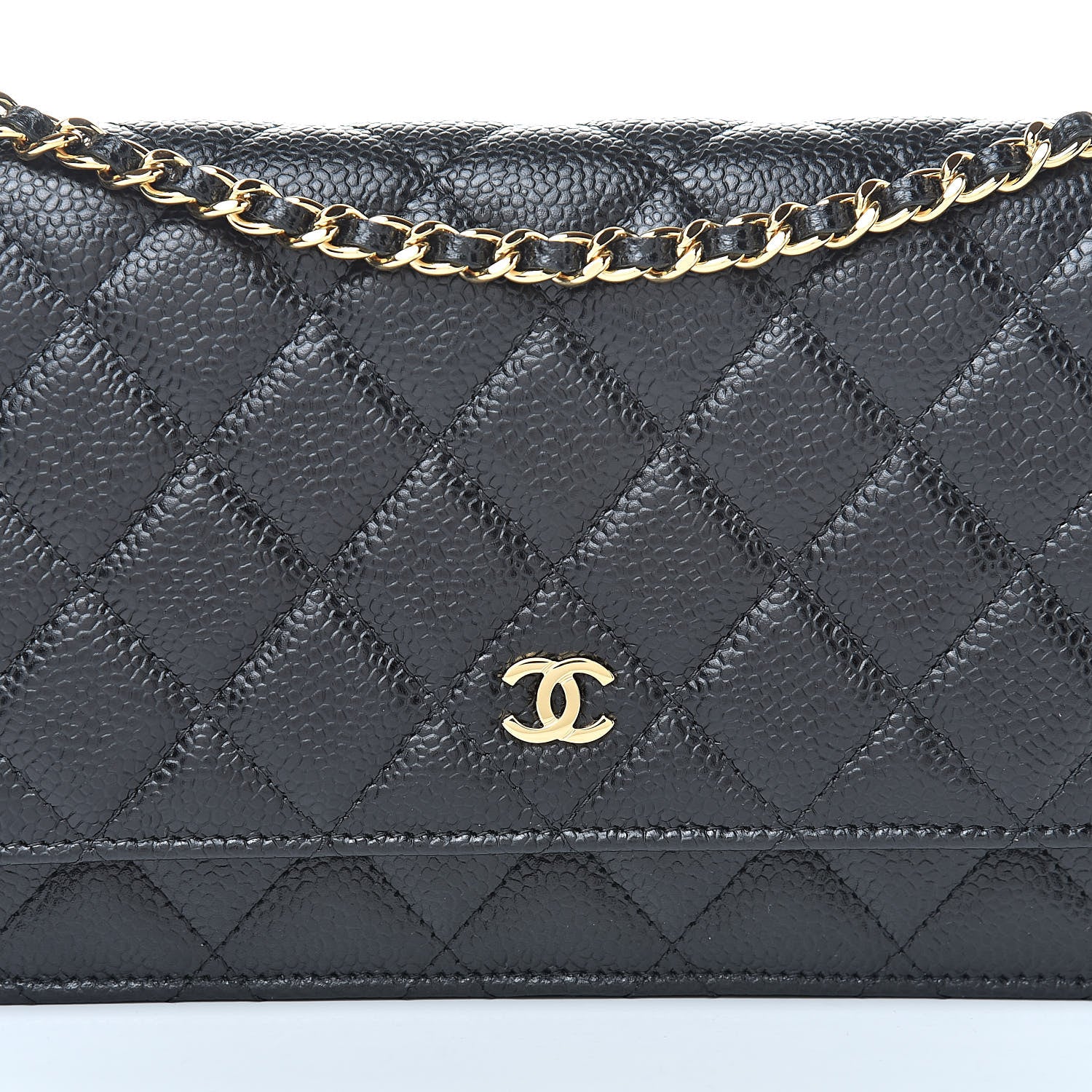 Chanel Caviar Quilted Wallet On Chain WOC Black 9 of 12