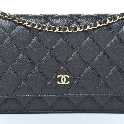 Chanel Caviar Quilted Wallet On Chain WOC Black 9 of 12