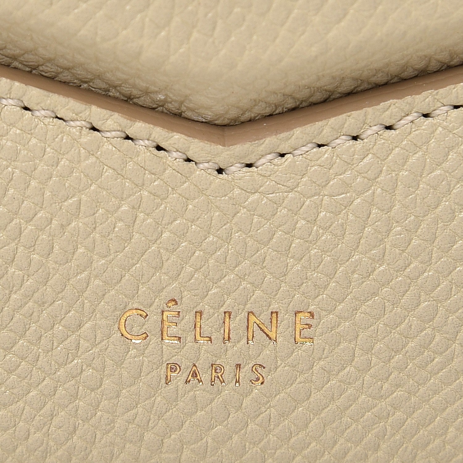 Celine Grained Calfskin Compact Trotteur Linen 7 of 7