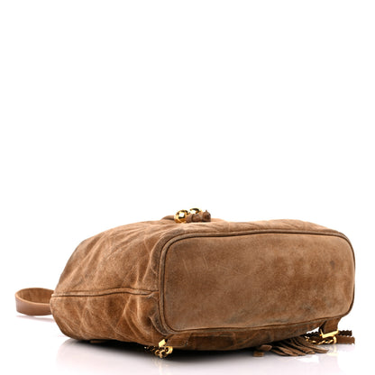 Chanel Suede CC Drawstring Backpack Brown 4 of 20