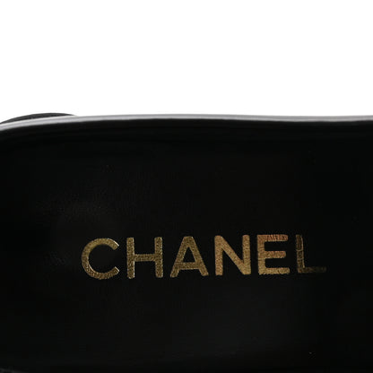 Chanel Shiny Calfskin Logo Loafers 39 Black 8 of 9