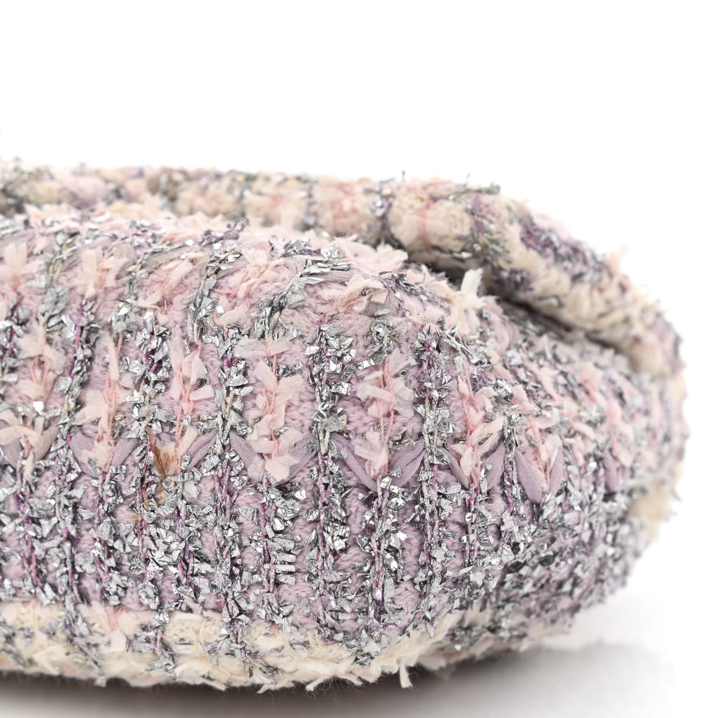Tweed Medium Single Flap Pink