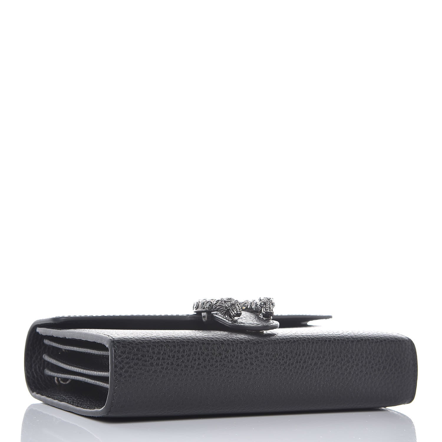 Gucci Calfskin Mini Dionysus Chain Wallet Black 4 of 9