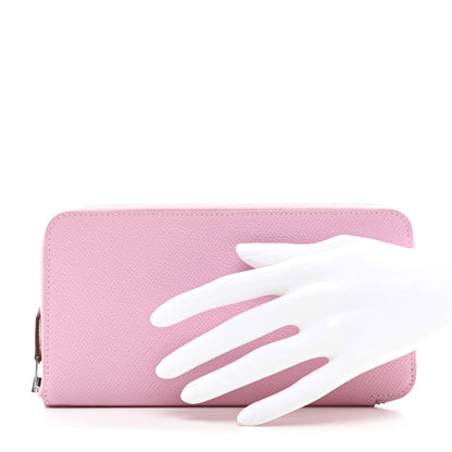 Hermes Epsom Silk'In Wallet Mauve Sylvestre Jaune Citron Cuivre 2 of 8