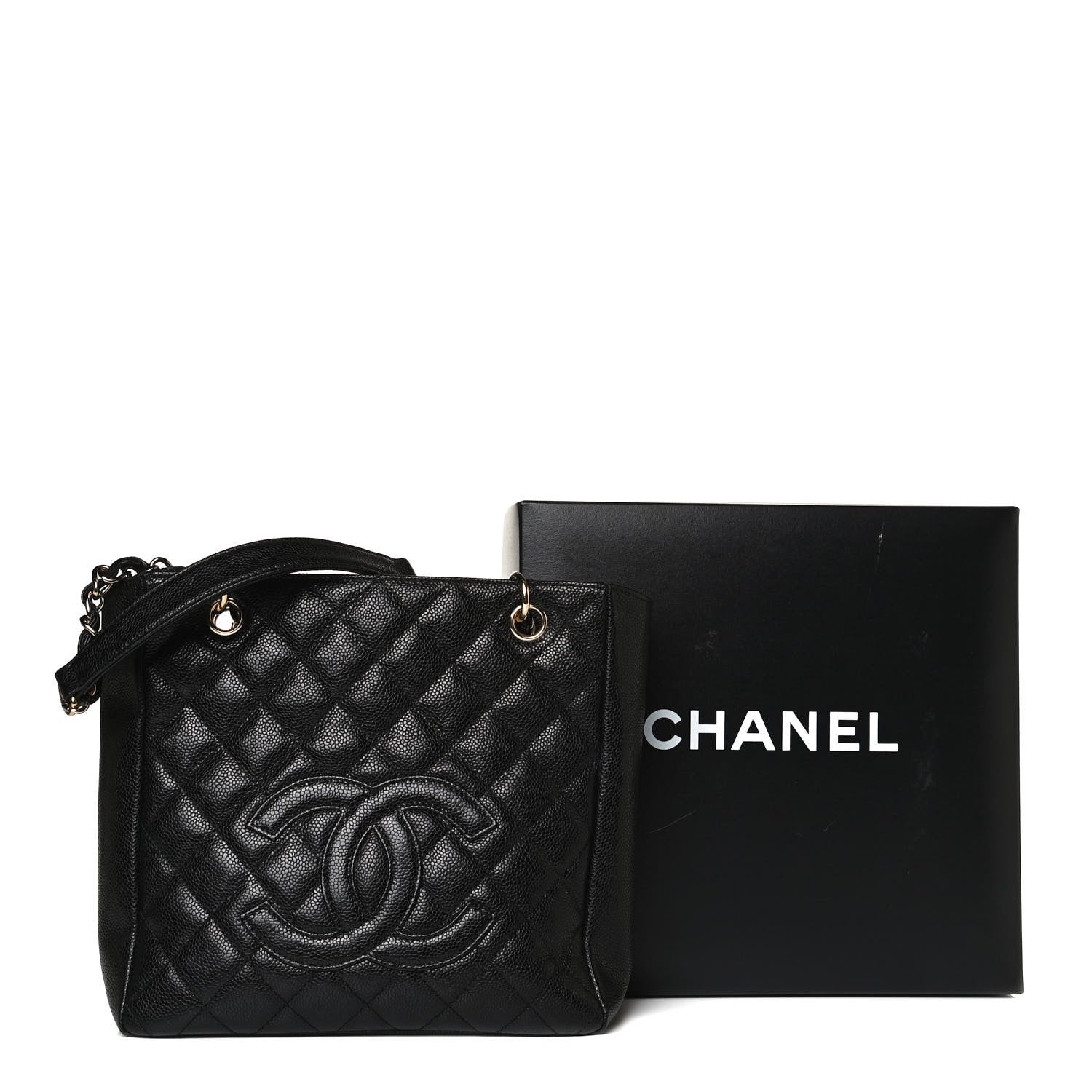 Chanel Caviar Quilted Petit Shopping Tote PST Black 15 of 15