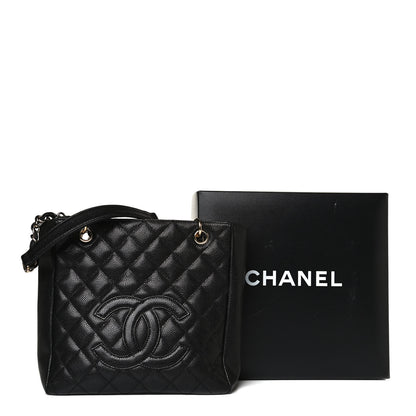 Chanel Caviar Quilted Petit Shopping Tote PST Black 15 of 15