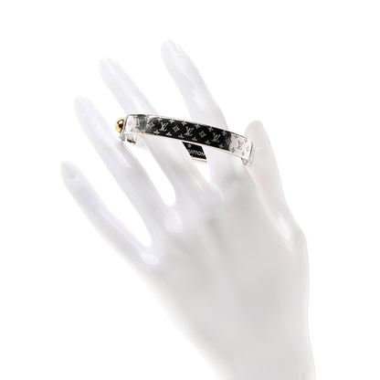 Louis Vuitton Palladium Monogram Nanogram Cuff S Silver 3 of 7