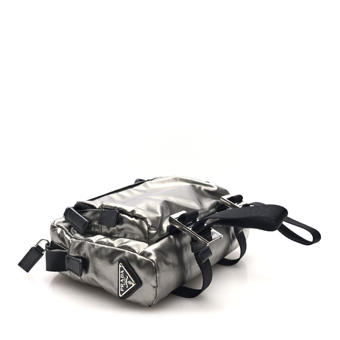 Metallic Nylon Crossbody Bag Ferro