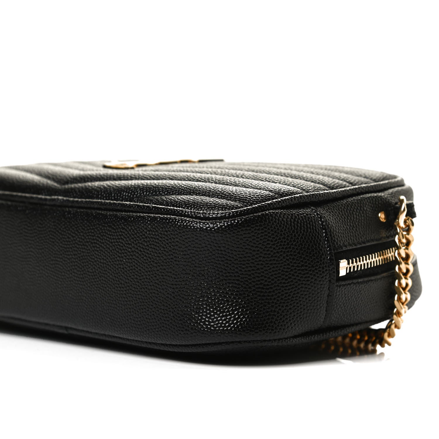 Saint Laurent Grain De Poudre Matelasse Monogram Mini Lou Camera Bag Black 9 of 10
