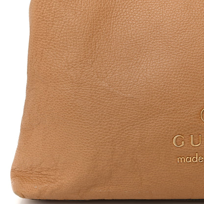 Gucci Calfskin Large Gifford Braided Handle Tote Camel 13 of 16