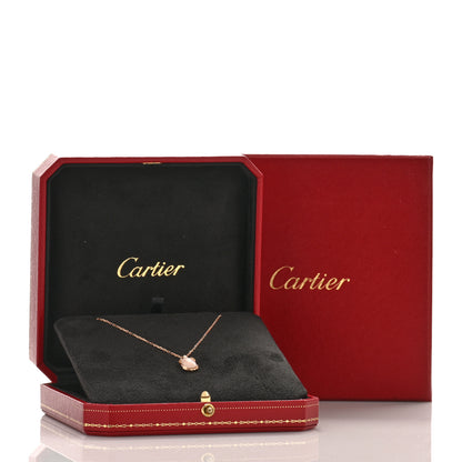 Cartier 18K Pink Gold Diamond Pink Mother Of Pearl Tortue Pendant Necklace 4 of 4