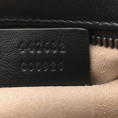 Gucci Calfskin Matelasse Small GG Marmont Chain Shoulder Bag Black 7 of 10
