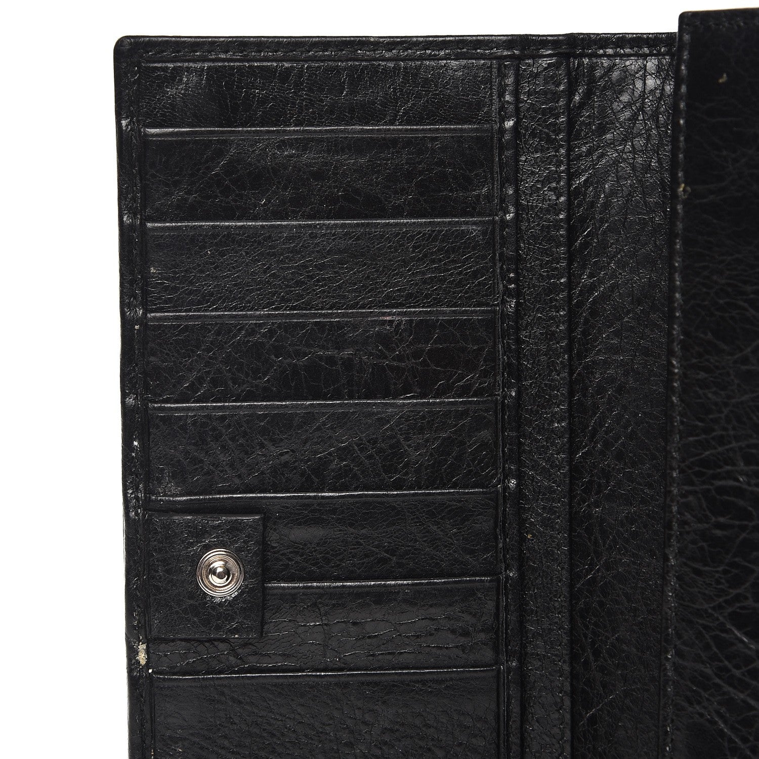 Balenciaga Agneau Giant 12 Silver Hardware Money Wallet Black 8 of 14