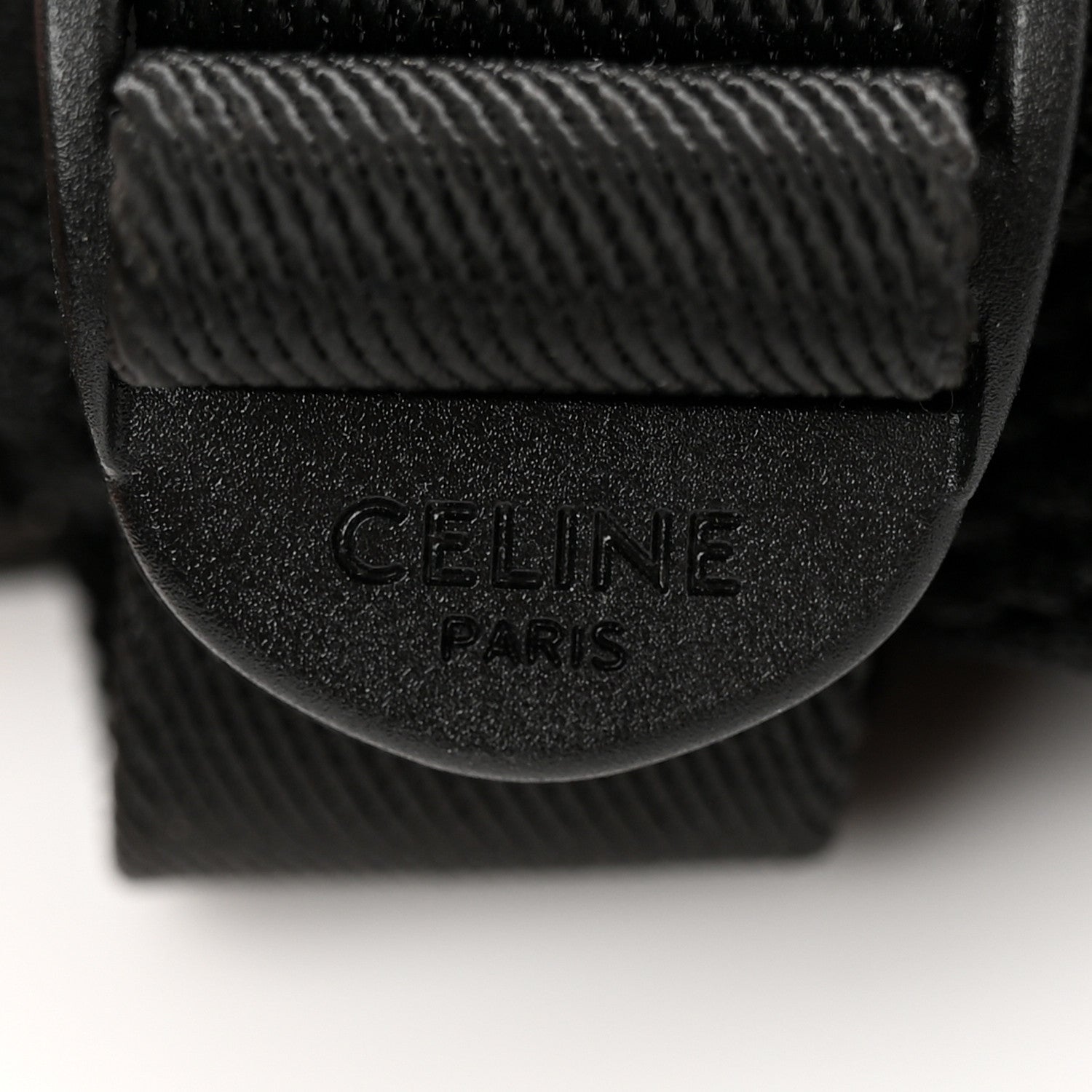 Celine Cotton Gabardine Logo Print Trekking Belt Bag Black 6 of 9