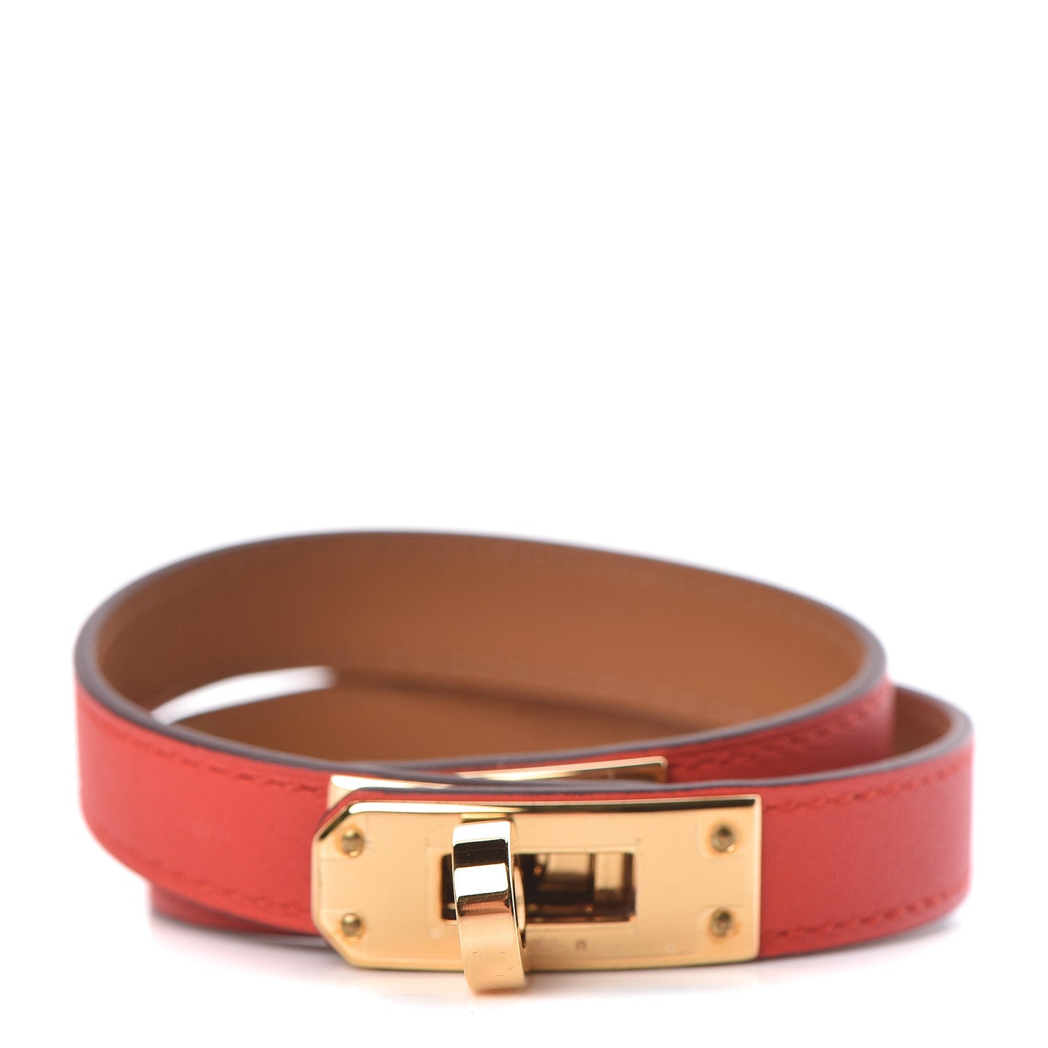 Hermes Swift Kelly Double Tour Bracelet M Rouge Tomate 1 of 6